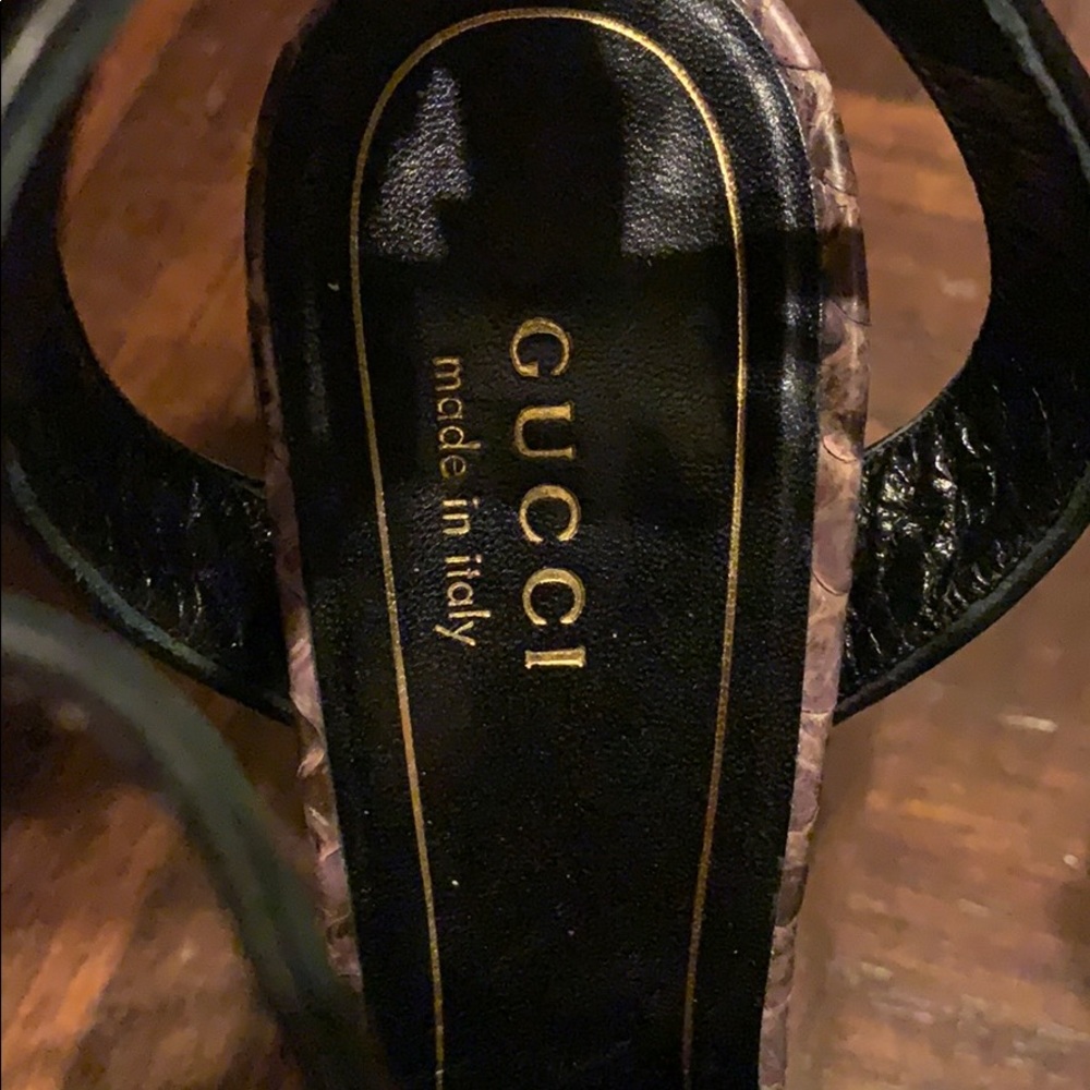 Gucci Python Platform Heels - image 8